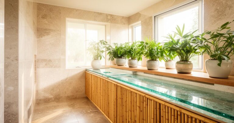 Créer une salle de bain écologique et moderne avec des matériaux durables